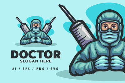 Doctor Logo Mascot Illustration branding care dansdesign design docktor health icon illustration logo mascot ui