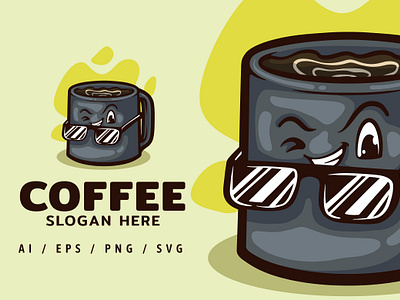 Coffee Shop Logo Mascot Illustration branding coffee dansdesign dhope drink food icon illustration logo mascot milk store ui