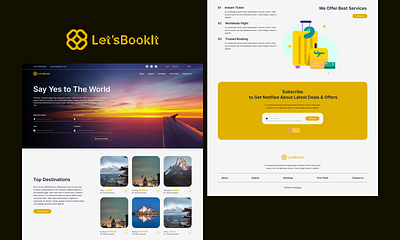 Travel / Flight Booking Website Concept airplane airport branding company design flight booking flight booking website illustrations landing page travel travel company travel website travel website design ui ui design ui inspiration ux ux design