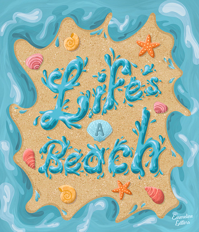 Life’s a Beach animation custom type design hand drawn hand lettering illustration lettering motion graphics procreate type typography