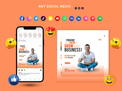 Promotional Social Media post Design advertising agency banner design media post social social media banner social media post ui web banner