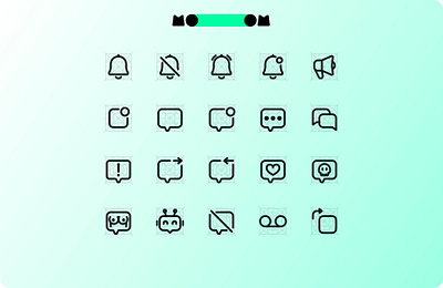 MoooM Day 50 bell bot chat bot design figma icons message mooom notification nude ui