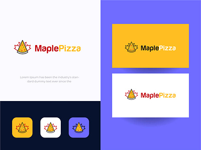 Maple pizza logo design app apps logo branding design food maker gradient logo graphic design illustration logo logo design maple maple leaf nature food pizza ui