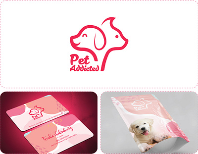 Pet Addicted Logo branding graphic design logo minimal logo