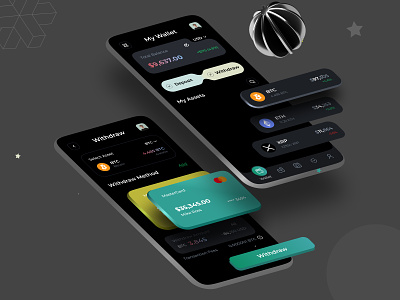 Crypto Currency Mobile App android app clean crypto crypto currency crypto mobile app dark theme design interface ios minimal mobile mobile app smooth ui ui design uiux user interface ux ux design