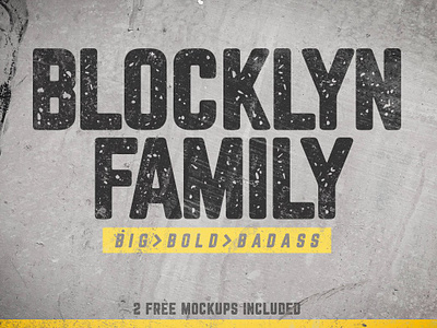 Blocklyn Font Family + Mockups strong