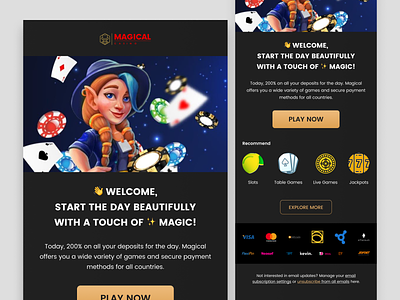 Casino Email Newsletter Design card email casino casino email casino email signature casino email template casino newsletter email designer email signature email template email template design fiverr fiverr email designer game email html email mjml mjml email newsletter newsletter design rizwan ux