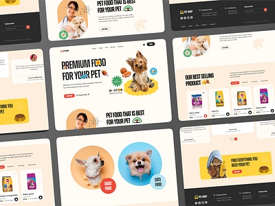 Pet Shop Perfection: A Visual Delight app design cat cat food dog dog food homepage landing page minimal pet pet app pet care pet health pet shop pet store pets ui design ux design web design website website design