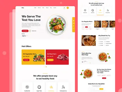 Restaurant landing page design 3d branding daily ui challenge design food and beverage service food delivery food delivery landing page food landing food landing page food service jobs logo restaurant landing restaurant landing page restaurant website restaurant website design types of food service ui ui designer ux website design