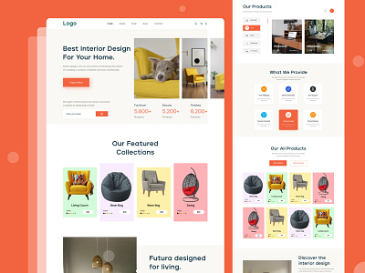 Furniture shop website design dark mode website furniture website home decor website landing page design modern design online shopping website ui design web app design web template website design