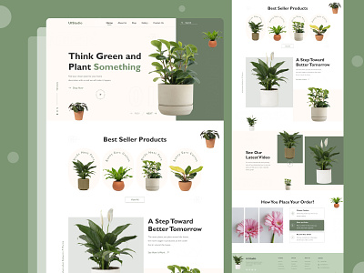 Planting shop website daily ui challenge design design studio ecommerce flower furniture store garden garden website homepage landing page nature plant care plant landing page plant shop plant website plants landing page plants website ui designer website website design