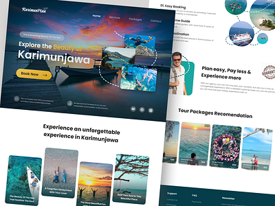 KarimunPlan - Travel Agent Landing Page branding destination karimunjawa landingpage travel travel agent ui