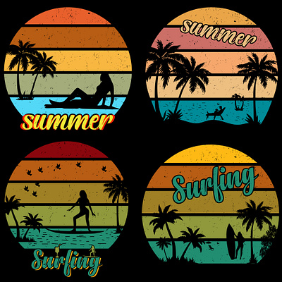 Summer T-shirt Design branding design graphic design illustration modern t shirt summer summer t shirt design surfing t shirt design vector