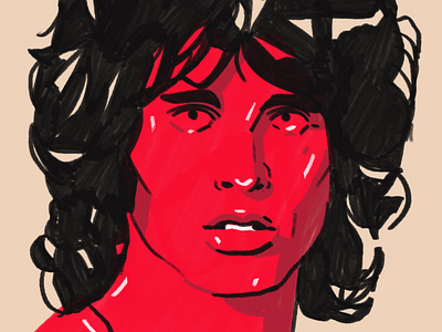 Morrison character design illustration illustrator morrison people portrait portrait illustration procreate rocknroll rockstar the doors