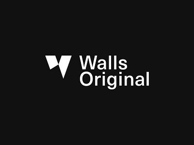 Walls Original Logo Concept brand branding business design logo service wall coating