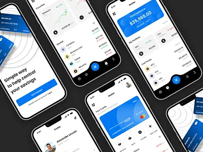 Crypto Wallet Mobile iOS App app design clean crypto app designer minimal ui ui design ui designer uiux wallet app