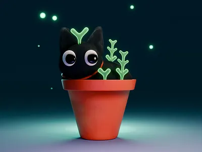 Cattt! 3d illustration