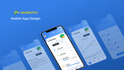 A moneyfly app to help you keep track of your expenses financial app mobile app mockup money app ui ux