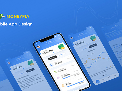 A moneyfly app to help you keep track of your expenses financial app mobile app mockup money app ui ux