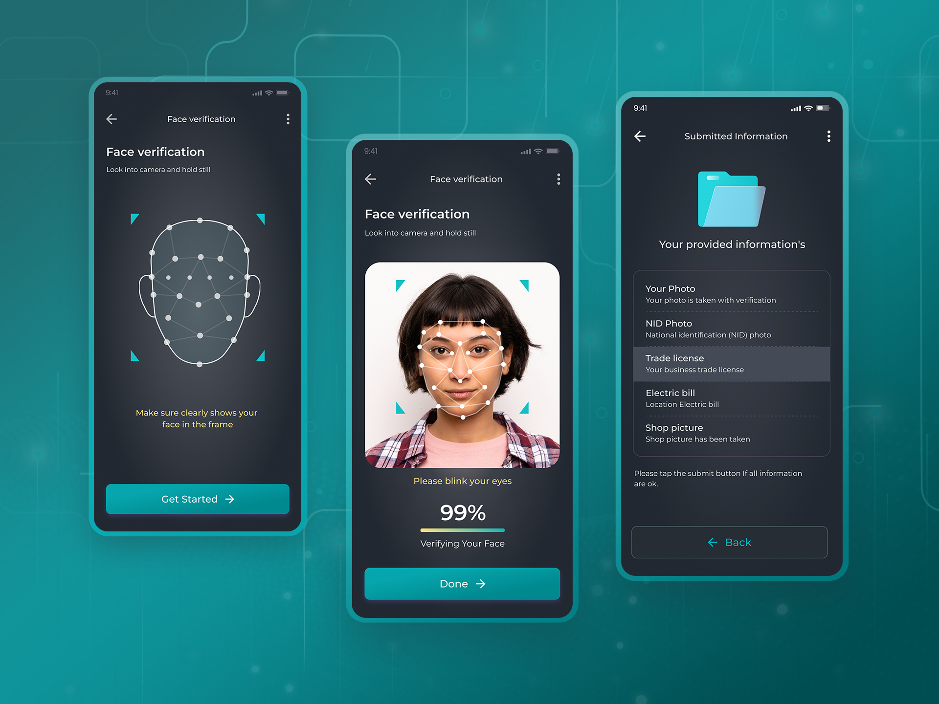 kyc- identity verification android creative document verificationapp ekyc face face verification graphic design identity verification interaction interface ios kyc mobile mobile app mobile ui product design ui uiuxdesign ux uxdesign