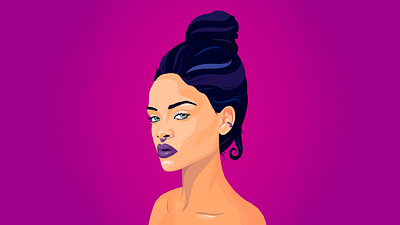 what's my name? character design illustration rihanna vector vector portrait