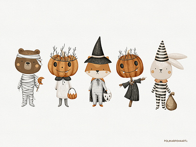Creator Character Halloween illustrations animals creator character fabric design halloween character halloween collection pumpkin