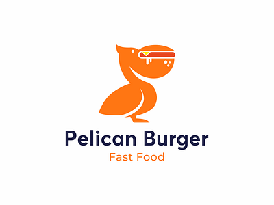 Pelican Burger burger logo pelican