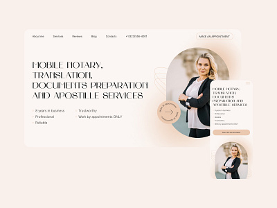 Website design for a notary corporate website design design site designsite figma figma design landing design landing page readymag ui ui design ux design ux ui uxui web design web development webflow website design website development веб дизайн
