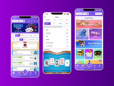Poker Mobile App | Gambling | iGaming app casino design figma gambling igaming mobile app poker ui ux