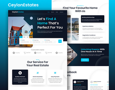 CeylonEstates Website Landing Page Design figma graphic design sketch ui uidesign uiux design user experience user interface ux uxdesign website