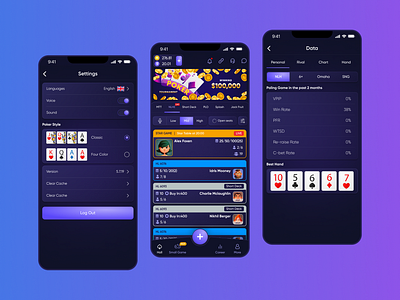 Casino App | Poker App | Gambling | iGaming app design figma gambling graphic design igaming mobile poker slots ui ux