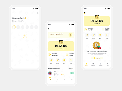 MyDoge: Dogecoin wallet - Home Screen crypto wallet dogecoin app dogecoin wallet mobile app wallet mobile banking ui design wallet