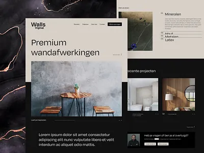 Walls Original Homepage branding design homepage service ui usability ux wall coating webdesign website