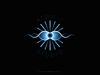 Atomic Studio atom atomic branding clipart design logo minimal minimalistic studio