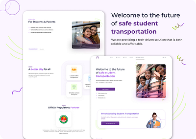 School Shuttle: Your Convenient Ride to Education product design ui ux website design