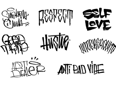 Complete set - *HANDSTYLER* calligraphy graffiti illustration lettering street art streetwear tag type typography