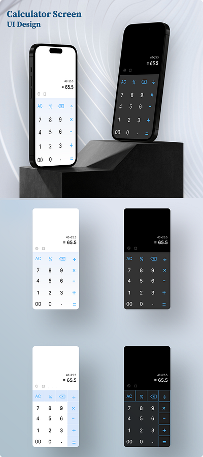 Calculator Screen appdesign calculator dailyui dailyuichallenge design figma mobile productdesigner ui uiux userexperience userinterface