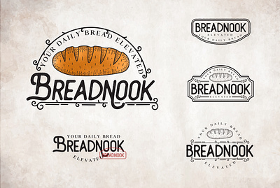 Breadnook Logo - Vintage Illustraion adobe illustrator badge badge logo bread bread illustration bread logo design engraving art illustration logo retro vintage vintage bread vintage logo
