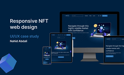 UI/UX case study-Responsive NFT web design app design case study nft responsive web ui case study ui design uiux ux case study ux design web design