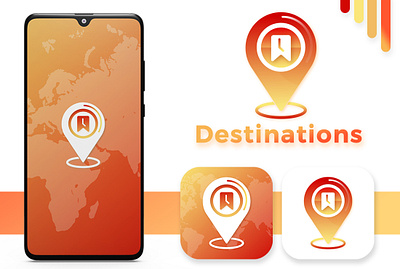 "Destinations" Brand Identity app icon app logo brand guidliness branding destinations logo gradient logo graphic design logo identity mobile splash screen website logo