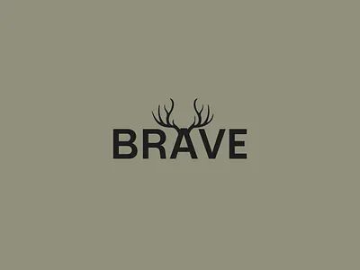 Brave Logo Concept brand branding deer design logo military stag