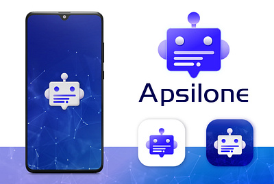 "Apsilone" Brand Logo and Icons app icon gradient logo logo design mobile app logo mobile splash screen web icons website logo