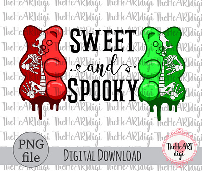 Sweet and Spooky Skeleton Gummy Bears Sublimation PNG candy graphic design gummy gummy bear halloween halloween t shirt horror illustration jelly kids mug skeleton spooky sublimation sublimation png sweet sweets t shirt t shirt design tumbler