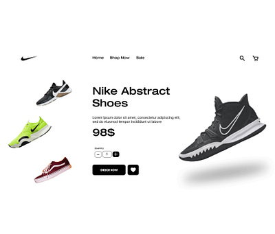 Landing page for Nike Shoes Collection branding graphic design landing pages nike shoes ui ux web design website