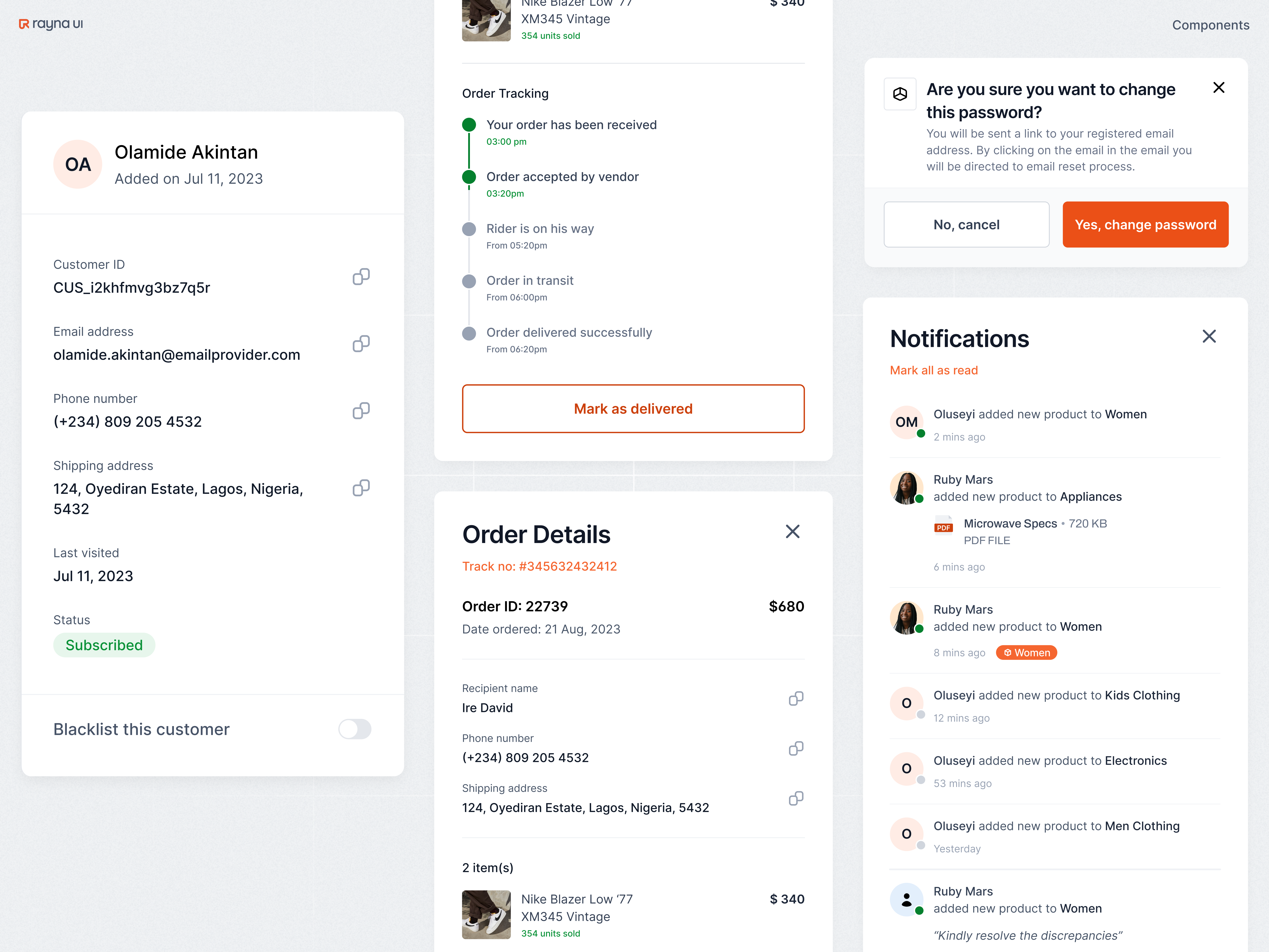 Rayna UI components component component library dashboard dashboard ui design design system figma design system ui