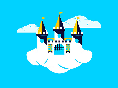 Inktober Day 01 - Dream castle design dream graphic design illustration inktober inktober 2023 inktober day 1 vector