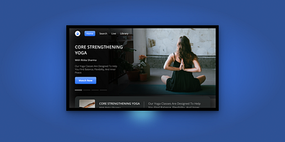 Daily UI Challenge | Day 25 | TV App 100daysdailyuichallenge app dailyui design figma meditation tv tv app tv interface yoga yoga app