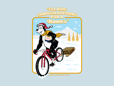 Hamm's Beer x Cadence Holiday Collaboration apparel design apparel graphic art bear beer cadence collection character design cycling design graphic design hamms beer holiday illustration lifestyle mascott snow winter