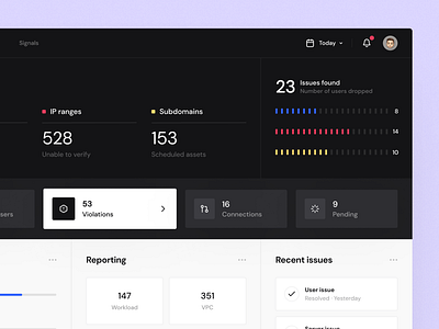 Cyber Security Dashboard cyber dashboard design minimalistic security ui ux web app