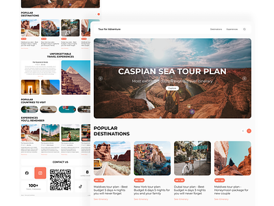 Tour for Adventure 🏄 | Website Redesign agency booking company hotel landing page one page solo tour tour for adventure tour plan travel travel itinerary trip website
